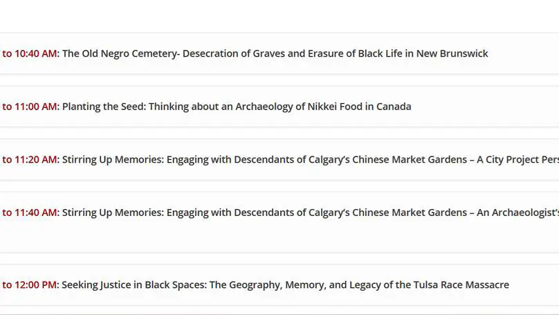 Three sessions for Black and Racialized archaeologists at Canadian Archaeological Association meetings